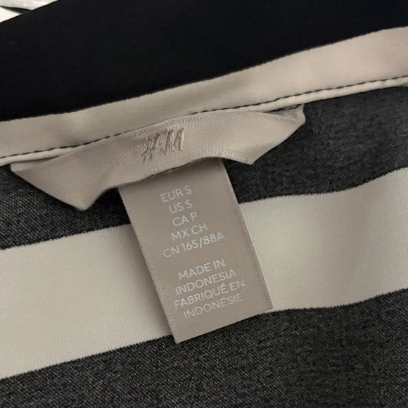 H&M Asymmetrical Black and White Striped Dress - Picture 2 of 4